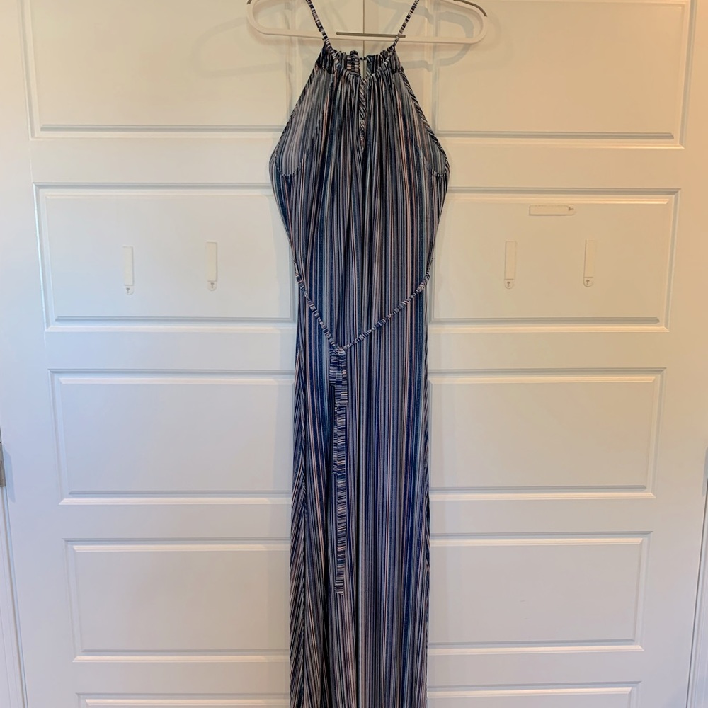 Veronica M striped maxi dress